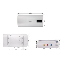 Бойлер Thermo Alliance DT100H20GPD плоский 100 л с мокрым ТЭНом 2,0 кВт, горизонтальный, белый