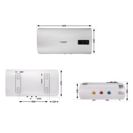 Бойлер Thermo Alliance DT30H20GPD плоский 30 л с мокрым ТЭНом 2,0 кВт, горизонтальный, белый