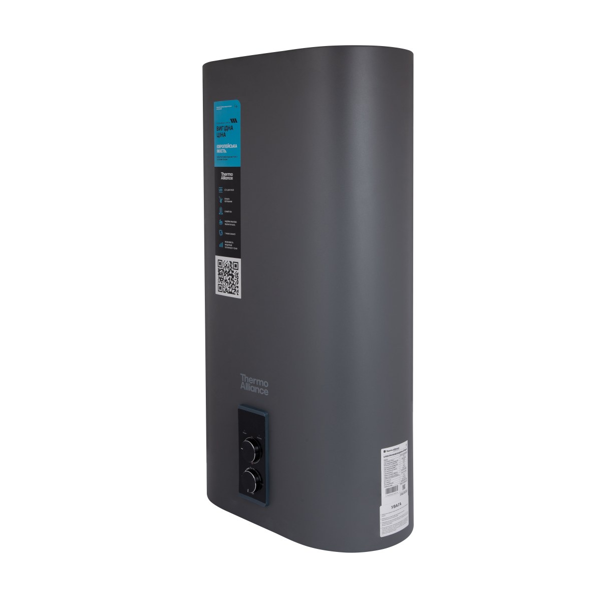 Бойлер Thermo Alliance DT80V20GPDD2G плоский 80 л с сухим ТЭНом 2,0 кВт, вертикальный, серый