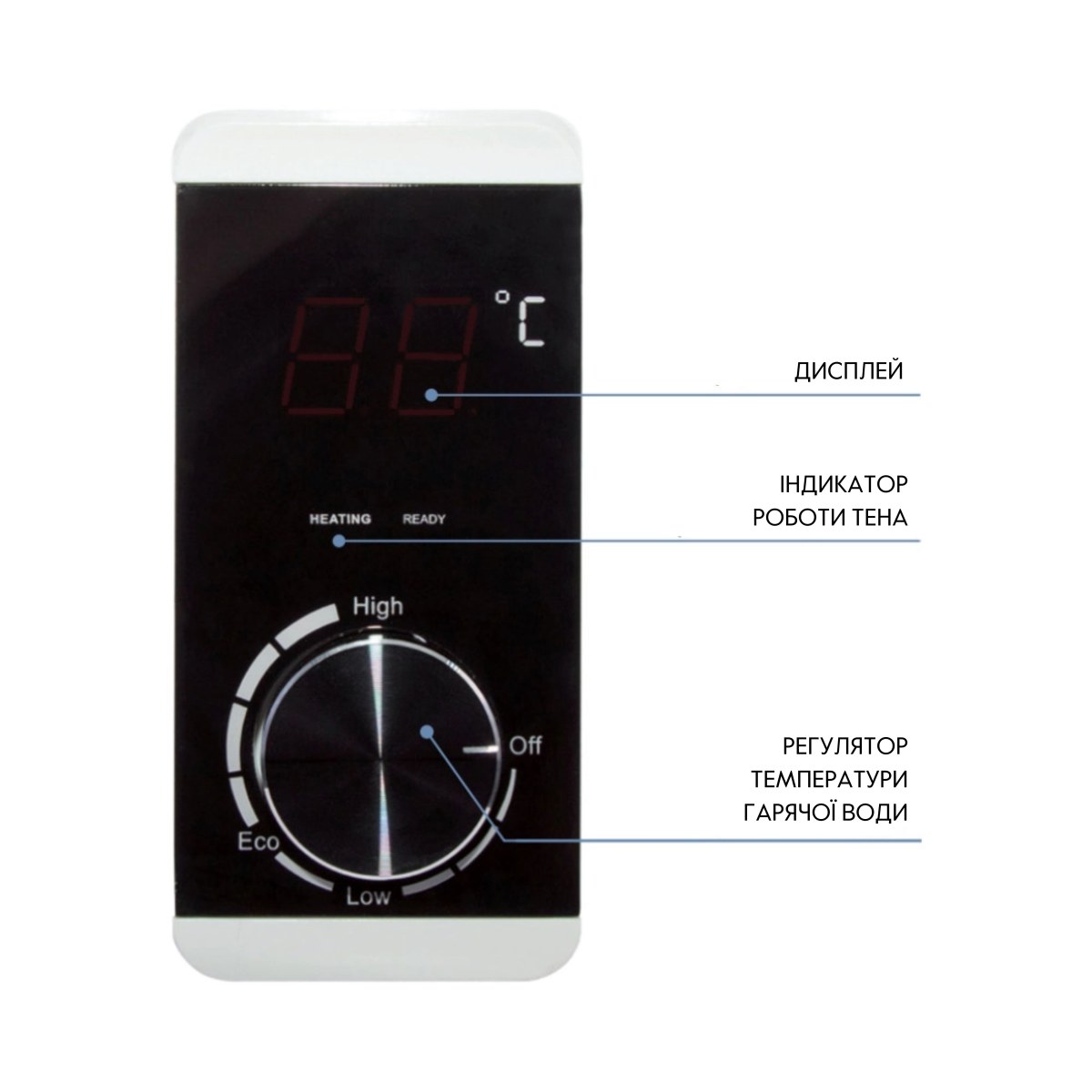 Бойлер Thermo Alliance D80V20JD2K Slim 80 л з сухим ТЕНом 2,0 кВт, вертикальний, білий