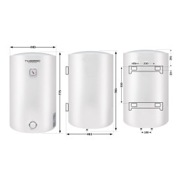 Бойлер Thermo Alliance D80VH15Q3 80 л с мокрым ТЭНом 1,5 кВт, универсальный, белый