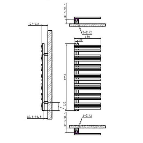 Полотенцесушитель Imprese 125536W водяной белый