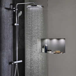 Душевая система Grohe Euphoria XXL System 310 с тропическим, ручным душем и термостатом для душа, наружный монтаж