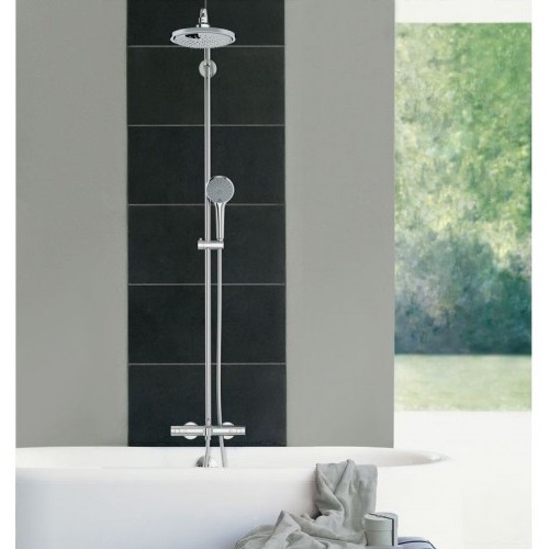Grohe 26223001 душова система New Tempesta Cosmopolitan 210 з тропічним душем, ручним душем та змішувачем (термостат) для ванни