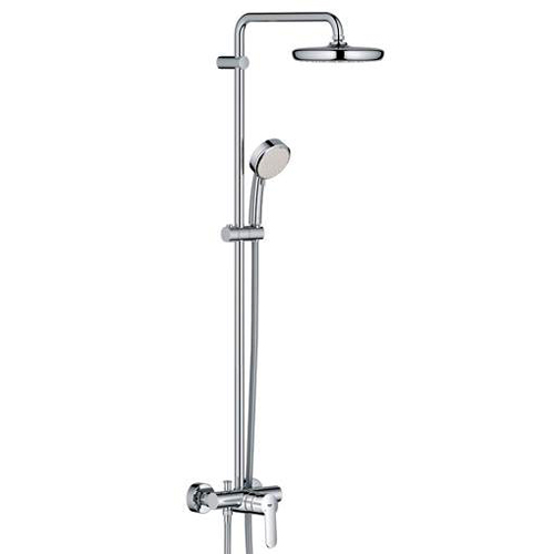 Grohe 26224001 душевая система New Tempesta Cosmopolitan 210 с тропическим, ручным душем и смесителем для душа