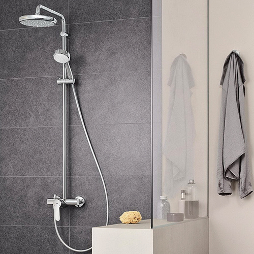 Grohe 26224001 душевая система New Tempesta Cosmopolitan 210 с тропическим, ручным душем и смесителем для душа