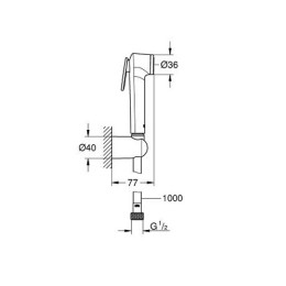 Набор для биде Grohe Tempesta-F Trigger Spray 30 лейка для биде со шлангом и держателем хром