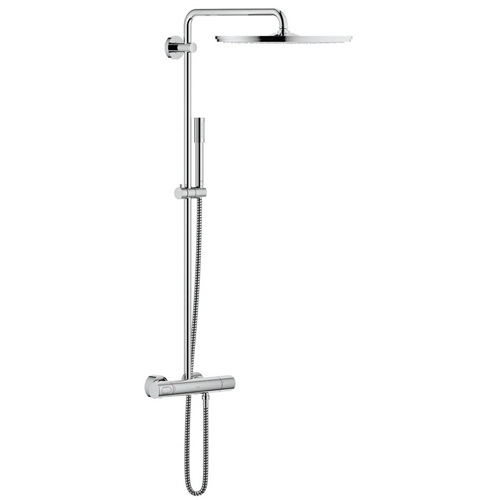 Душевая система Grohe Rainshower System 400 с тропическим, ручным душем и термостатом для душа, наружный монтаж