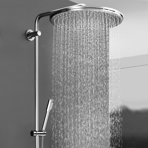 Душевая система Grohe Rainshower System 400 с тропическим, ручным душем и термостатом для душа, наружный монтаж
