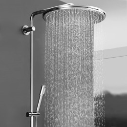 Душевая система Grohe Rainshower System 400 с тропическим, ручным душем и термостатом для душа, наружный монтаж