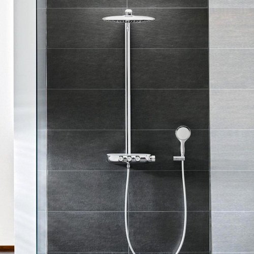 Душевая система Grohe Rainshower System SmartControl 360 DUO с тропическим, ручным душем и термостатом для душа, наружный монтаж