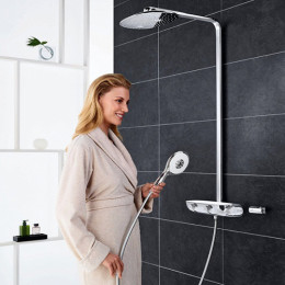 Душевая система Grohe Rainshower System SmartControl 360 MONO с тропическим, ручным душем и термостатом для душа, наружный монтаж