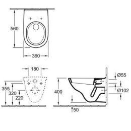 Инсталляция Geberit Duofix (458.121.21.1) с подвесным унитазом Villeroy&Boch O.novo (5660HR01) с крышкой (Soft Close) в комплекте