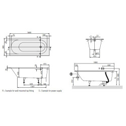 Villeroy&Boch Oberon 180 ванна квариловая