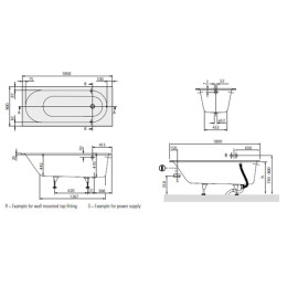 Ванна квариловая Villeroy&Boch Oberon 180х80
