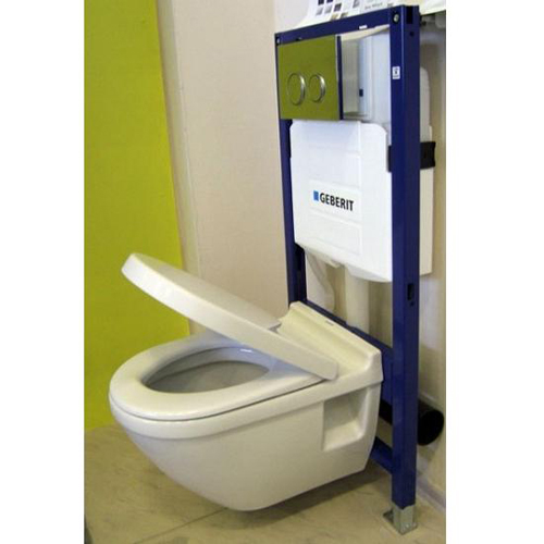 Инсталляция Geberit Duofix комплект 4 в 1 для подвесного унитаза с кнопкой смыва Delta хром