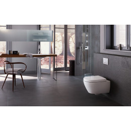 Инсталляция Geberit Duofix комплект 4 в 1 для подвесного унитаза с кнопкой смыва Delta хром