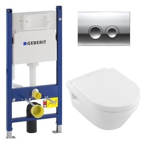 Инсталляция Geberit Duofix (458.121.21.1) с подвесным унитазом Villeroy&Boch Omnia Architectura (5684HR01) с крышкой (Soft Close) в комплекте