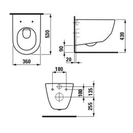 Инсталляция Geberit Duofix (458.121.21.1) с подвесным унитазом Laufen Pro Rimless (без ободка) с крышкой (Soft Close) в комплекте