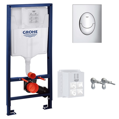 Инсталляция Grohe Rapid SL 39503000 (комплект 3 в 1) для подвесного унитаза с кнопкой смыва Skate Air S