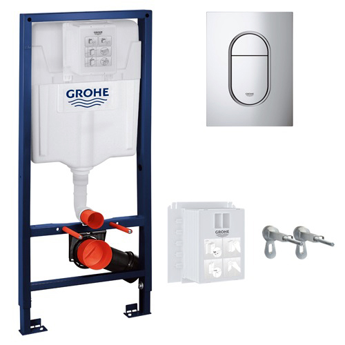 Инсталляция Grohe Rapid SL 39504000 (комплект 3 в 1) для подвесного унитаза с кнопкой смыва Arena Cosmopolitan S