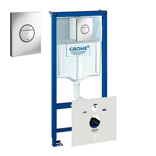 Инсталляция Grohe Rapid SL комплект 4 в 1 для подвесного унитаза с кнопкой смыва Nova Cosmopolitan