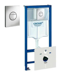 Инсталляция Grohe Rapid SL комплект 4 в 1 для подвесного унитаза с кнопкой смыва Nova Cosmopolitan