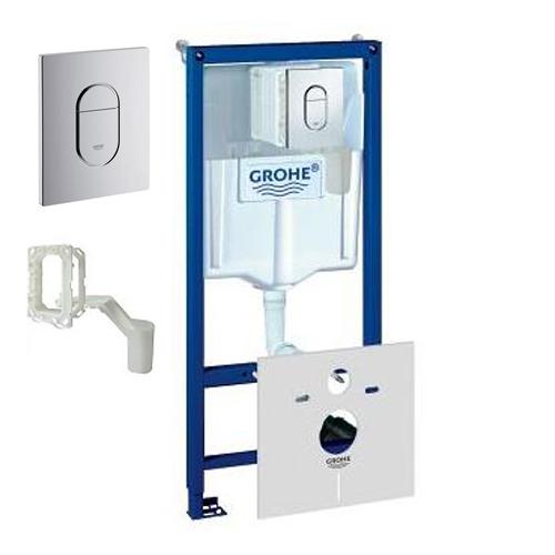 Инсталляция Grohe Rapid SL комплект 5 в 1 для подвесного унитаза с системой GROHE Fresh и кнопкой смыва Arena Cosmopolitan