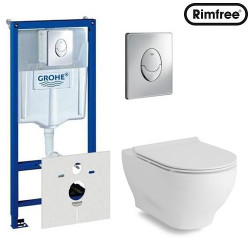 Grohe инсталляция с унитазом Volle Oliva комплект