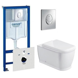 Инсталляция Grohe и унитаз Volle Puerta Rimless подвесной с крышкой (Soft Close) в комплекте