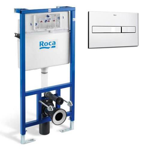 Інсталяція ROCA PRO — комплект для підвісного унітазу з кнопкою змиву PL2 Dual, хром
