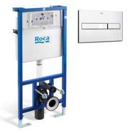 Інсталяція ROCA PRO — комплект для підвісного унітазу з кнопкою змиву PL2 Dual, хром