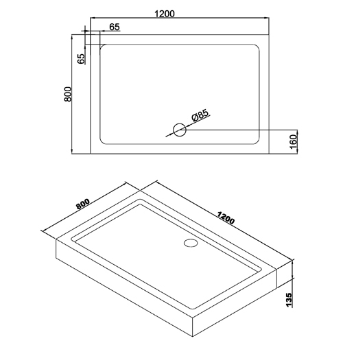 Душевая кабина Eger A Lany прямоугольная 120х80 см чёрная с мелким поддоном
