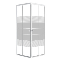 Душова кабіна RJ VELUM квадратна 90х90 з візерунком Linia, без піддону