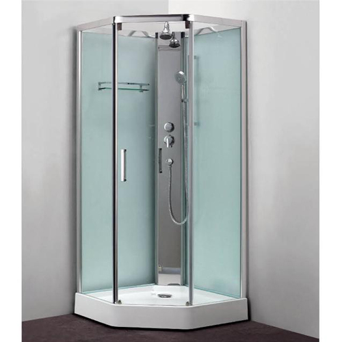Душевая кабина Appollo TS-6032 с задними стенками (бокс) без крыши 95х95 см пятиугольная 