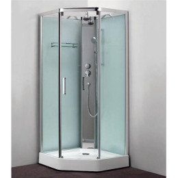 Душевая кабина Appollo TS-6032 с задними стенками (бокс) без крыши 95х95 см пятиугольная 