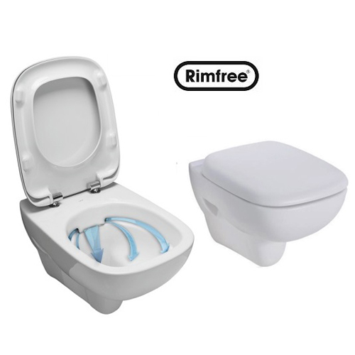 Унитаз Kolo Style Rimfree (Коло Стайл) подвесной без ободка с сиденьем и крышкой из дюропласта с микролифтом