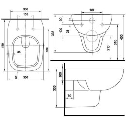 Унитаз Kolo Style Rimfree (Коло Стайл) подвесной без ободка с сиденьем и крышкой из дюропласта с микролифтом