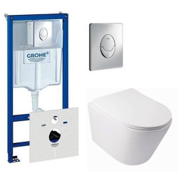 Grohe инсталляция и унитаз комплект AquaTop 4 в 1