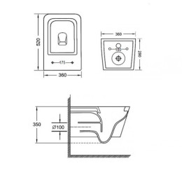 Инсталляция Grohe, унитаз подвесной (комплект) AquaTop AT5170-772, сиденье с крышкой Slim c микролифтом
