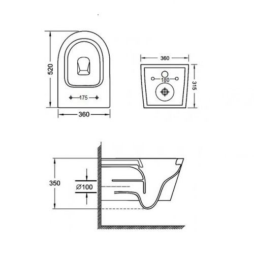 Инсталляция Grohe, унитаз подвесной (комплект) AquaTop AT5176-721, сиденье с крышкой Slim c микролифтом