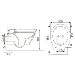 Унитаз Volle Iberia Rimless подвесной безободковый с крышкой и сиденьем Slim slow-closing (микролифт)