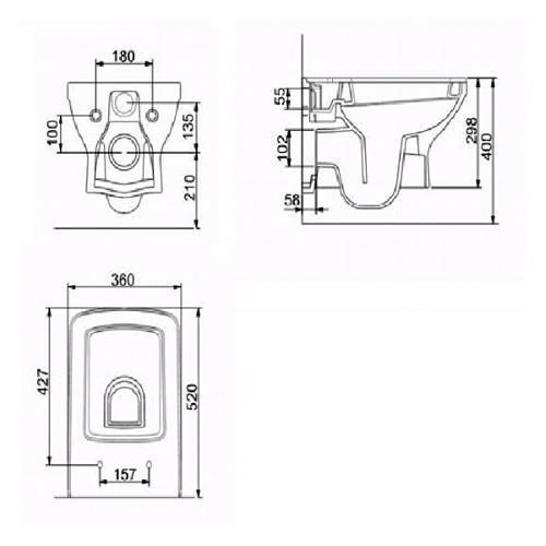 Инсталляция Grohe и унитаз Volle Larios подвесной с крышкой (Soft Close) в комплекте