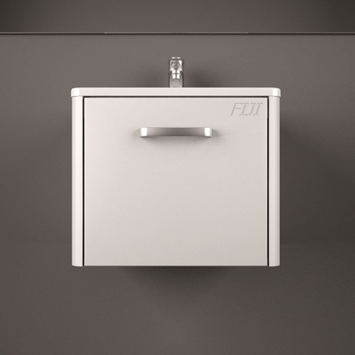  Умывальник с тумбой Fancy Marble Bali 50 см подвесной белого цвета