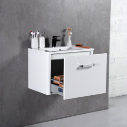  Умывальник с тумбой Fancy Marble Bali 60 см подвесной белого цвета