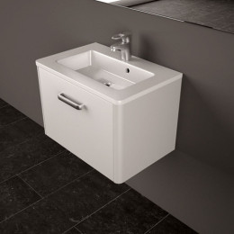  Умывальник с тумбой Fancy Marble Bali 60 см подвесной белого цвета