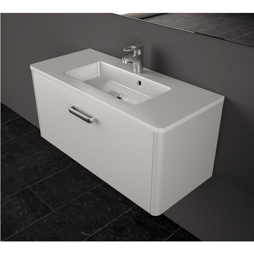  Умивальник з тумбою Fancy Marble Bali 90 см, підвісний, білого кольору