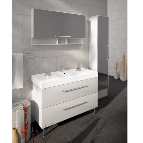 Меблі для ванної кімнати Fancy Marble Barbados 120 см, підвісний або підлоговий комплект білого кольору