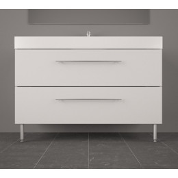 Умывальник с тумбой Fancy Marble Barbados 120 см подвесной или напольный белого цвета