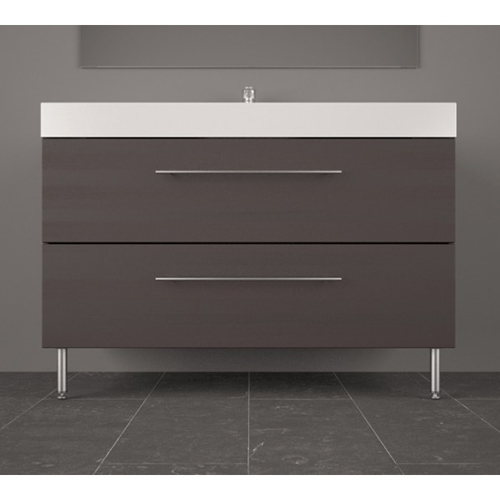 Умывальник с тумбой Fancy Marble Barbados 120 см подвесной или напольный цвет венге